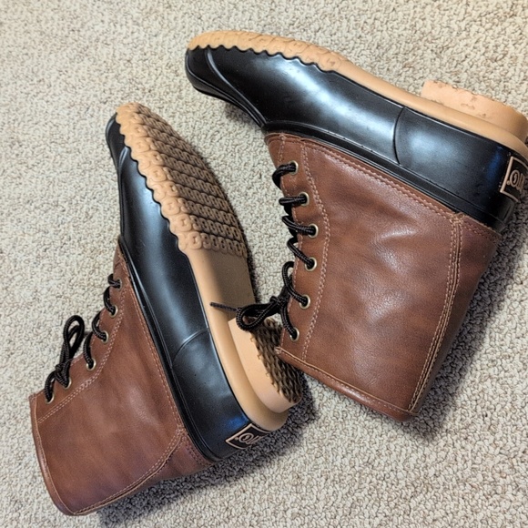 Sporto Men's Fleece Lined Classic Alfred Rubber Duck Boots Size 8 - Picture 4 of 8